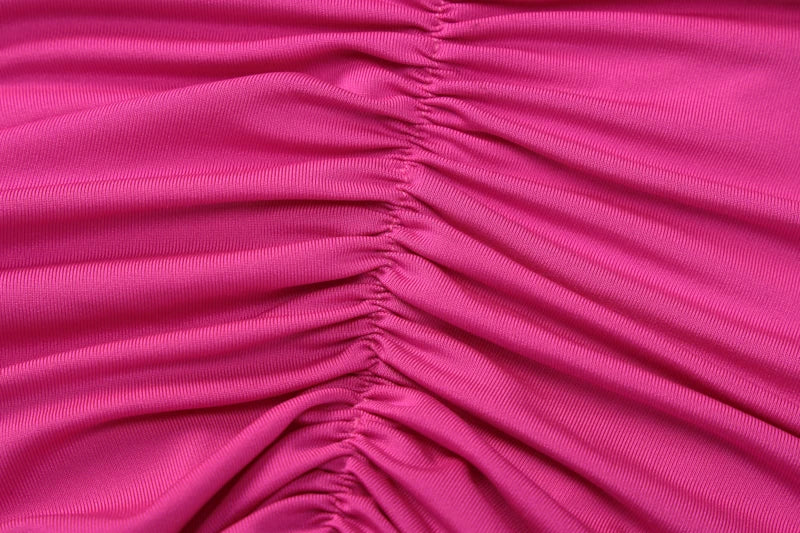 Backless Scrunch Adjustable Shoulder Scarf Dress